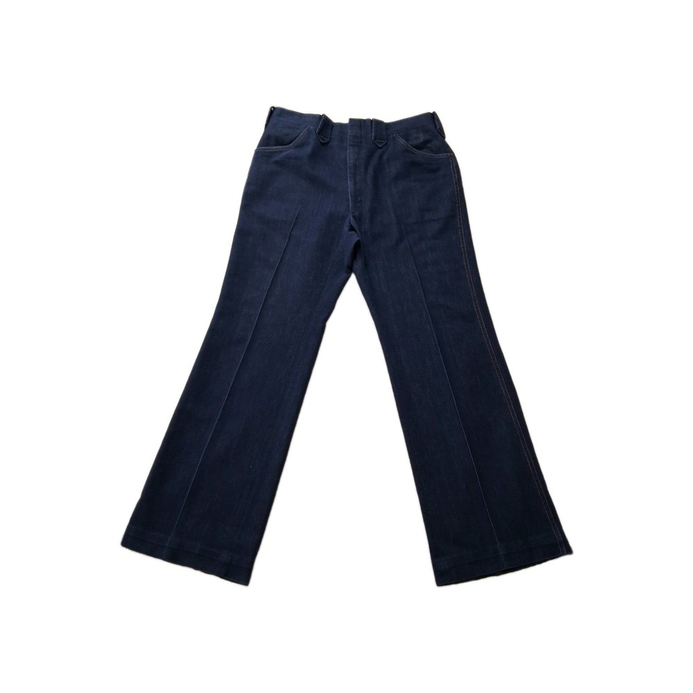 Vintage Haggar Mustang Western Wear Jeans Made in USA Blue Flare Pants Sz 33x30